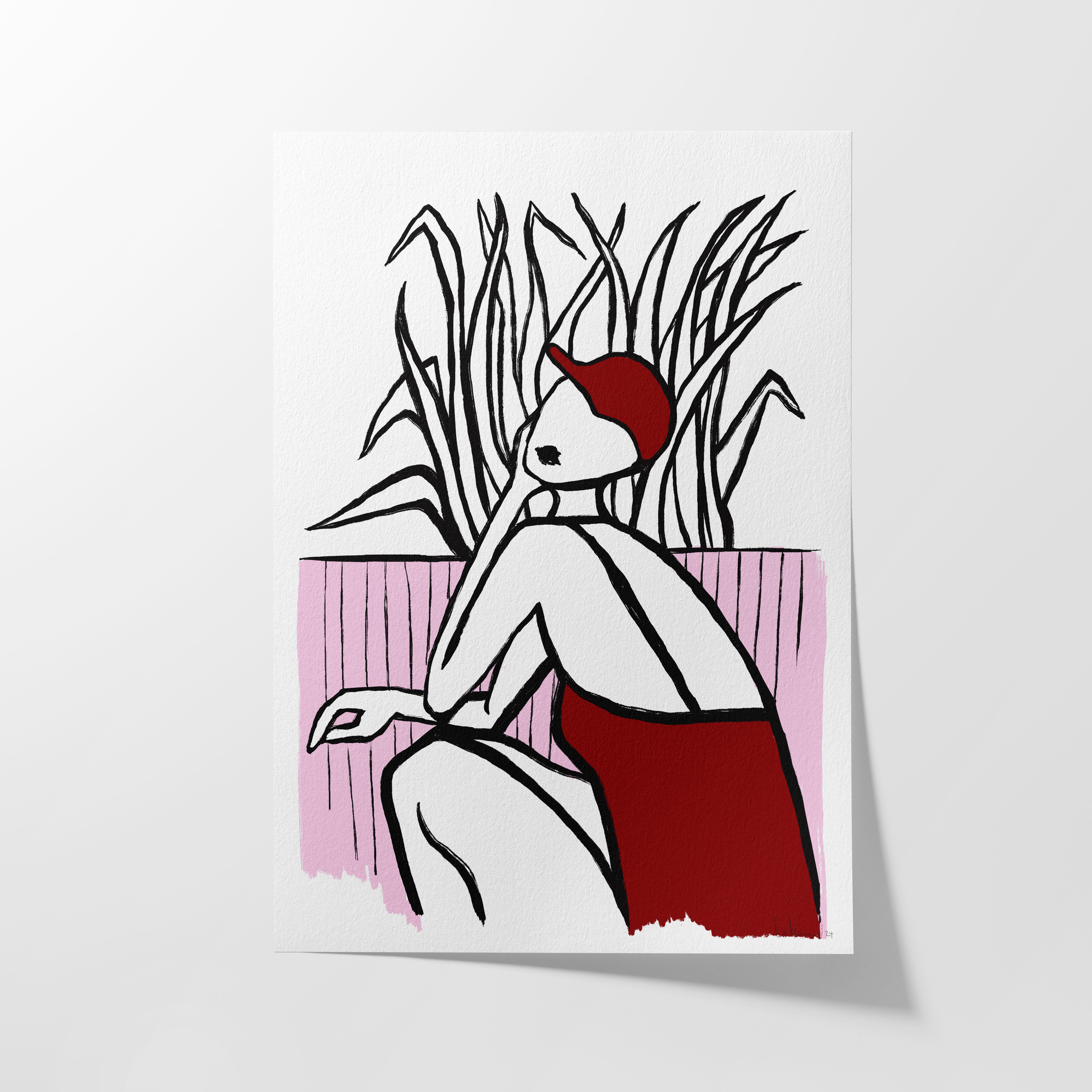 Fine-Art-Print "At the Lake -RedPink"